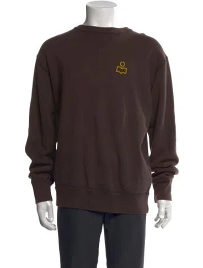 Pre-owned Isabel Marant Graphic Print Crew Neck Sweatshirt In Brown