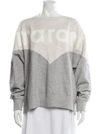 Pre-owned Isabel Marant Graphic Print Crew Neck Sweatshirt In Gray