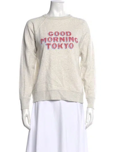 Pre-owned Isabel Marant Graphic Print Crew Neck Sweatshirt In Gray