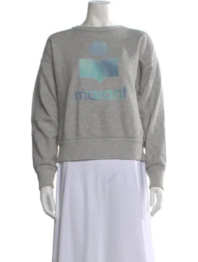 Pre-owned Isabel Marant Graphic Print Crew Neck Sweatshirt In Gray