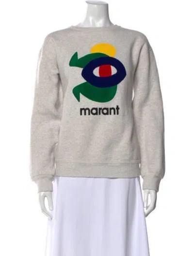 Pre-owned Isabel Marant Graphic Print Crew Neck Sweatshirt In Gray