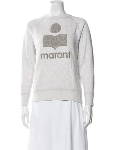 Pre-owned Isabel Marant Graphic Print Crew Neck Sweatshirt In Gray