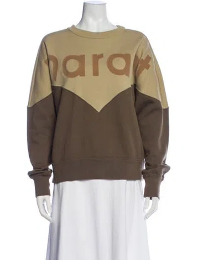 Pre-owned Isabel Marant Graphic Print Crew Neck Sweatshirt In Green