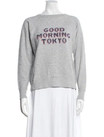 Pre-owned Isabel Marant Graphic Print Crew Neck Sweatshirt In Grey