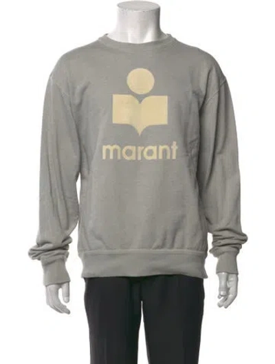 Pre-owned Isabel Marant Graphic Print Crew Neck Sweatshirt In Grey