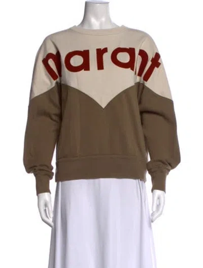 Pre-owned Isabel Marant Graphic Print Crew Neck Sweatshirt In Multicolor