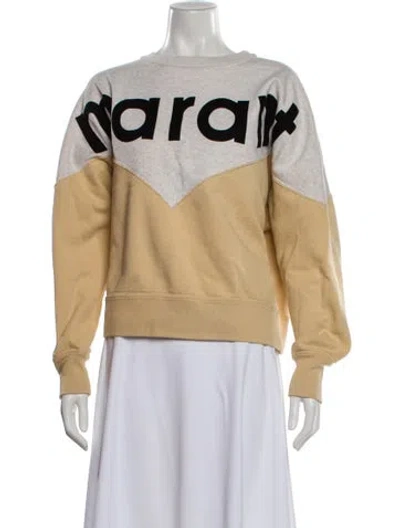 Pre-owned Isabel Marant Graphic Print Crew Neck Sweatshirt In Neutral