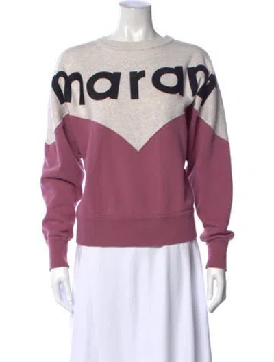 Pre-owned Isabel Marant Graphic Print Crew Neck Sweatshirt In Neutral
