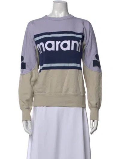 Pre-owned Isabel Marant Graphic Print Crew Neck Sweatshirt In Neutral