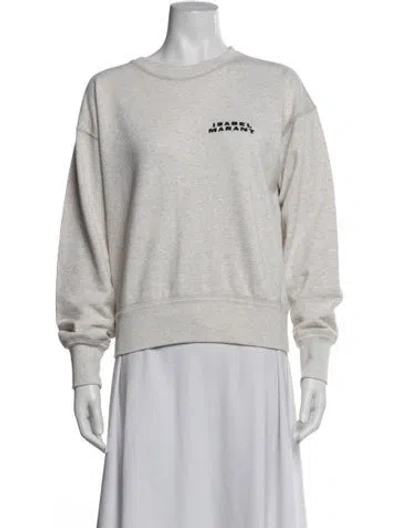 Pre-owned Isabel Marant Graphic Print Crew Neck Sweatshirt In Neutrals