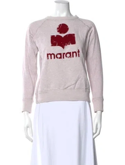 Pre-owned Isabel Marant Graphic Print Crew Neck Sweatshirt In Pink