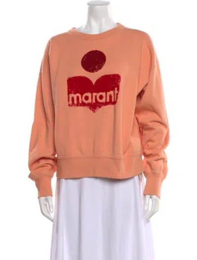 Pre-owned Isabel Marant Graphic Print Crew Neck Sweatshirt In Pink