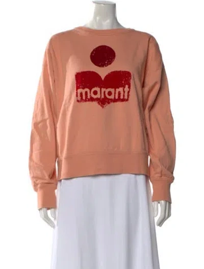 Pre-owned Isabel Marant Graphic Print Crew Neck Sweatshirt In Pink