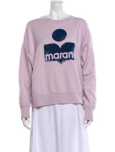 Pre-owned Isabel Marant Graphic Print Crew Neck Sweatshirt In Purple