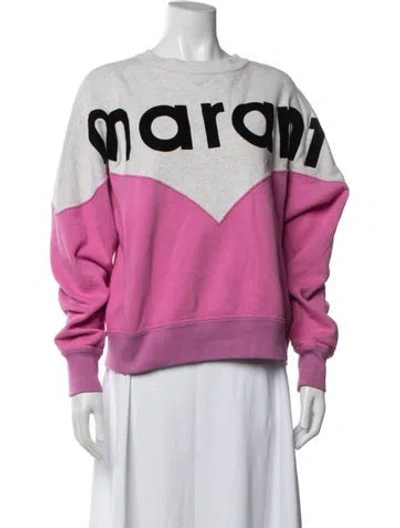 Pre-owned Isabel Marant Graphic Print Crew Neck Sweatshirt In Purple