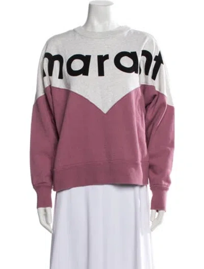 Pre-owned Isabel Marant Graphic Print Crew Neck Sweatshirt In Purple