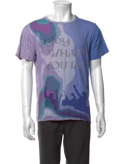 Pre-owned Isabel Marant Graphic Print Crew Neck T-shirt In Blue