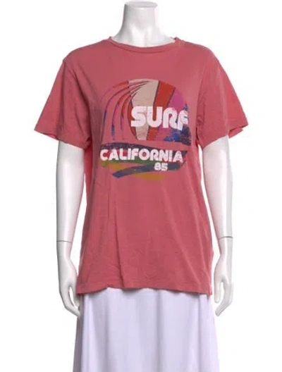 Pre-owned Isabel Marant Graphic Print Crew Neck T-shirt In Pink