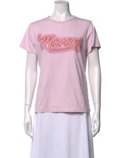 Pre-owned Isabel Marant Graphic Print Crew Neck T-shirt In Pink