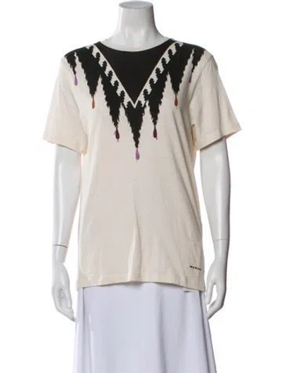 Pre-owned Isabel Marant Graphic Print Crew Neck T-shirt W/ Tags In White