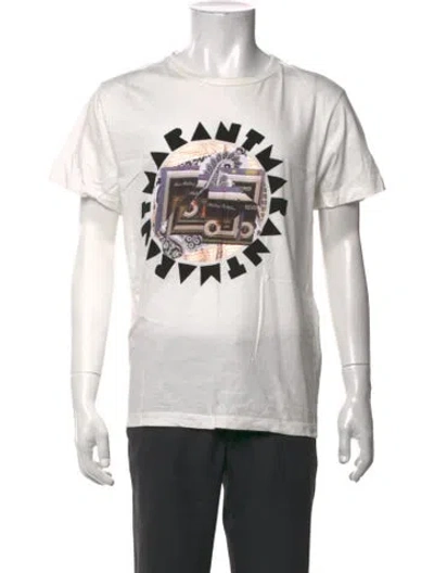 Pre-owned Isabel Marant Graphic Print Crew Neck T-shirt In White