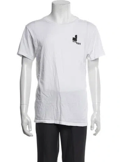 Pre-owned Isabel Marant Graphic Print Crew Neck T-shirt In White
