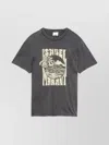 Isabel Marant Graphic Print Crewneck Short Sleeve T-shirt In Gray