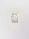 Isabel Marant Graphic Print Crewneck Short Sleeve T-shirt In Neutral