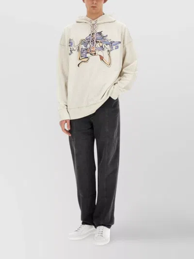ISABEL MARANT GRAPHIC PRINT HOODED SWEATER