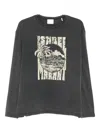 Isabel Marant Graphic-print Long-sleeve T-shirt In Gray