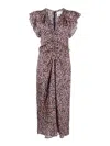 Isabel Marant Lyndsay Graphic-print Maxi Dress In Red