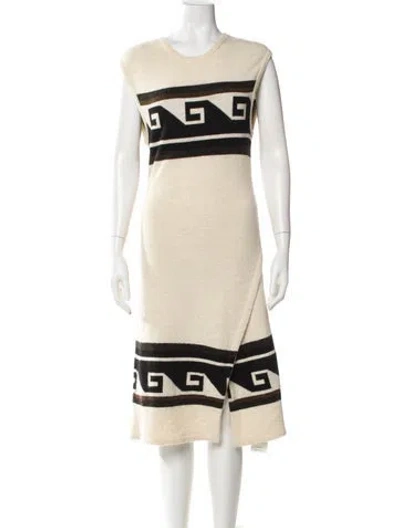 Pre-owned Isabel Marant Graphic Print Midi Length Dress In Neutral