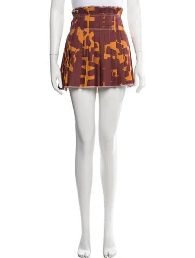 Pre-owned Isabel Marant Graphic Print Mini Skirt In Red