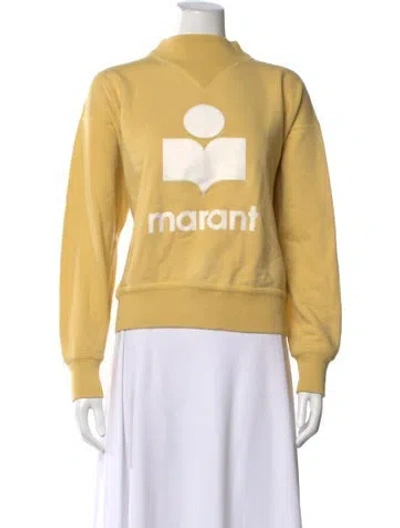 Pre-owned Isabel Marant Graphic Print Mock Neck Sweater In Neutrals