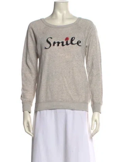 Pre-owned Isabel Marant Graphic Print Scoop Neck Sweatshirt In Neutral