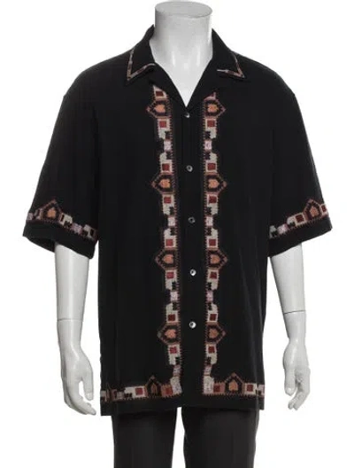 Pre-owned Isabel Marant Graphic Print Short Sleeve Shirt In Black