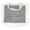 Isabel Marant Graphic Tote Bag In White Canvas