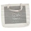 Isabel Marant Graphic Tote Bag In White Canvas