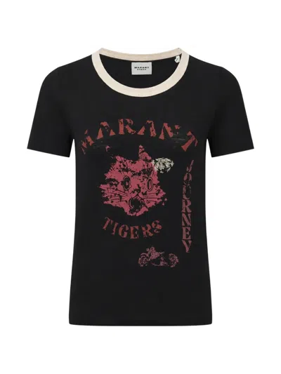 Isabel Marant Graphic-print Kiliann T-shirt In Black