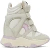 Isabel Marant Balskee High Top Sneakers With Wedge Shoes In Chalk/pale Pink
