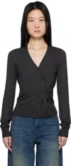 Isabel Marant Gray Carline Cardigan In Anthracite