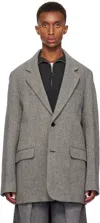 Isabel Marant Gray Fahar Blazer In Black/ecru Bkec