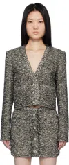 Isabel Marant Gray Gwendoline Jacket In Black/ecru