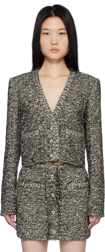 Isabel Marant Gray Gwendoline Jacket In Black/ecru