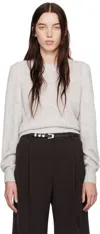 Isabel Marant Gray Lusia Sweater In 02ly Light Grey