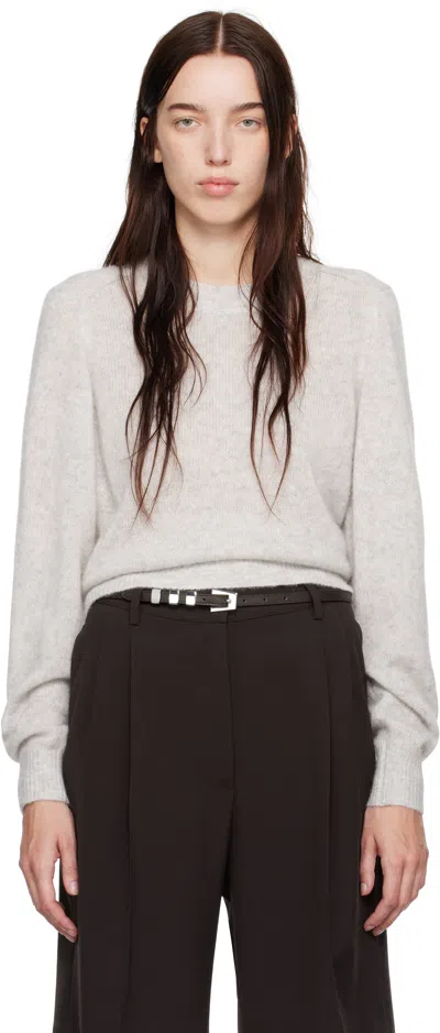 Isabel Marant Gray Lusia Sweater In 02ly Light Grey