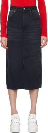 Isabel Marant Tilauria Denim Midi Skirt In Black