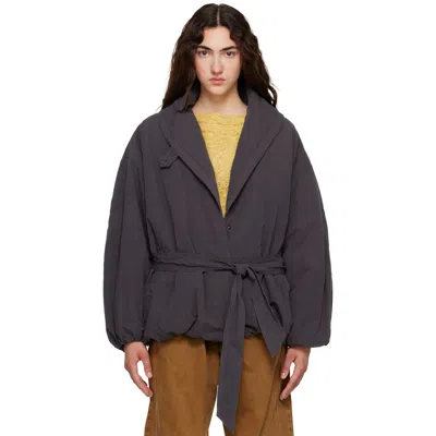 Isabel Marant Gray Volinda Cotton Trench Jacket In 30fn Faded Night