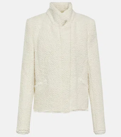 Isabel Marant Graziae Tweed Jacket In Silver