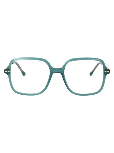 Isabel Marant Green Acetate Glasses In Blue